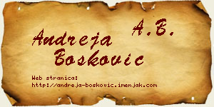Andreja Bošković vizit kartica